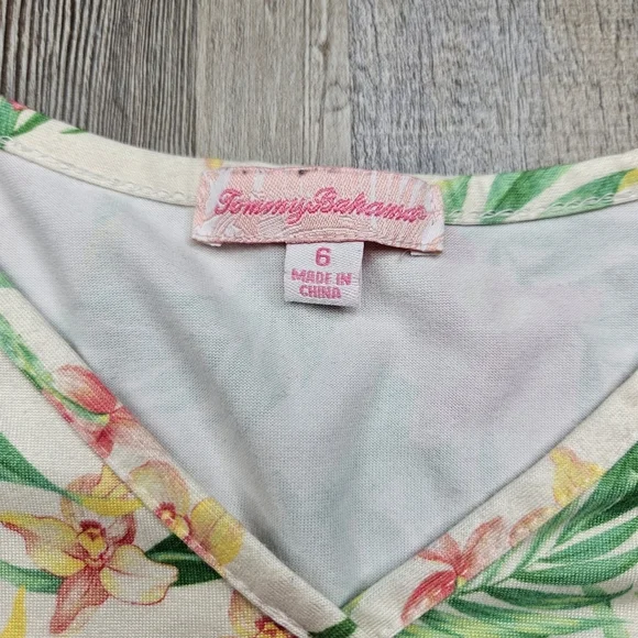 Tommy Bahama Girls Size 6 Floral Dress Tropical - Picture 2 of 4